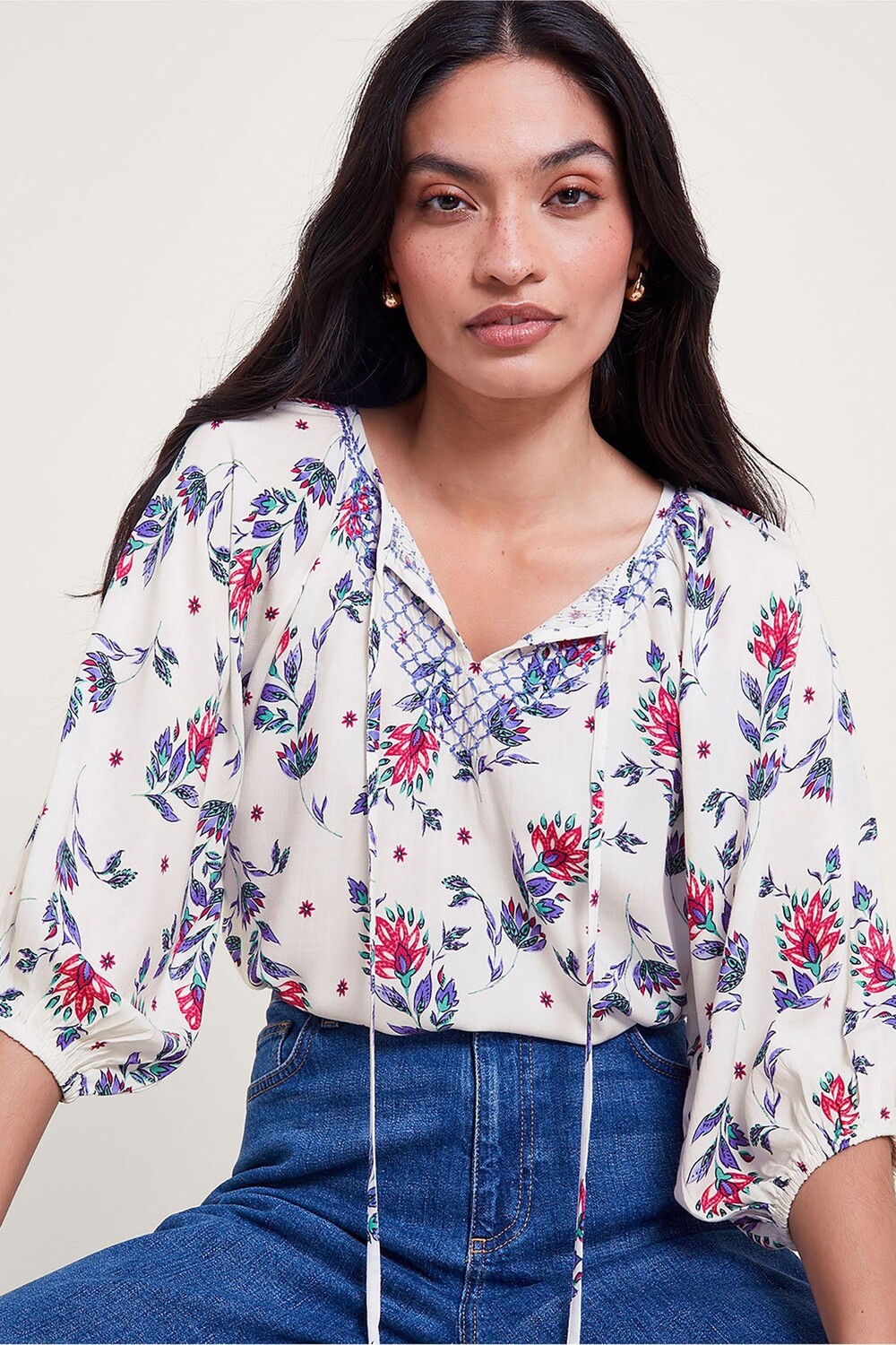 Топ Aldina с цветочным принтом Monsoon, бежевый
Топ Aldina с цветочным принтом Monsoon, бежевый