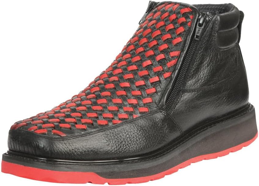 Мужские ботинки El General с молнией до щиколотки - черная/красная кожа Петатильо Generic
Мужские ботинки El General с молнией до щиколотки - черная/красная кожа Петатильо Generic