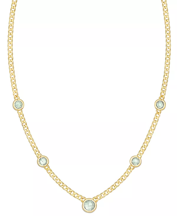 Крупное колье с цитрином в оправе 18 дюймов (3 карата) из стерлингового серебра с позолотой 14 карат Macy'S, prasiolite
Крупное колье с цитрином в оправе 18 дюймов (3 карата) из стерлингового серебра с позолотой 14 карат Macy'S, prasiolite