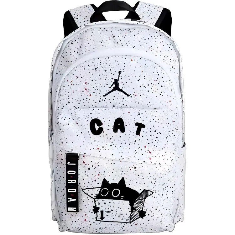 Jordan Полиэстеровый рюкзак унисекс Детское дыхание, Black Cat Cartoon
Jordan Полиэстеровый рюкзак унисекс Детское дыхание, Black Cat Cartoon
