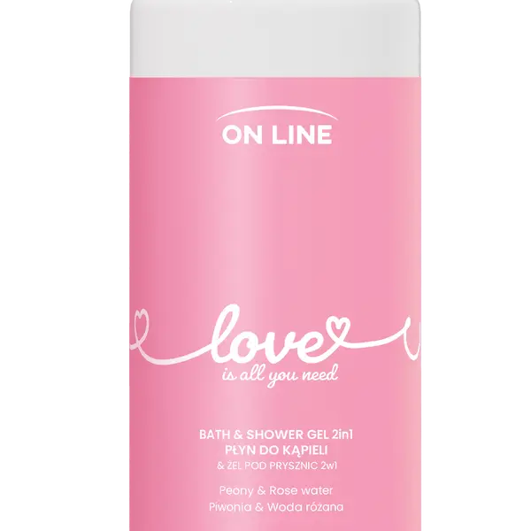 Гель для душа и жидкость для ванны, 900 мл On Line Love is all you need
Гель для душа и жидкость для ванны, 900 мл On Line Love is all you need