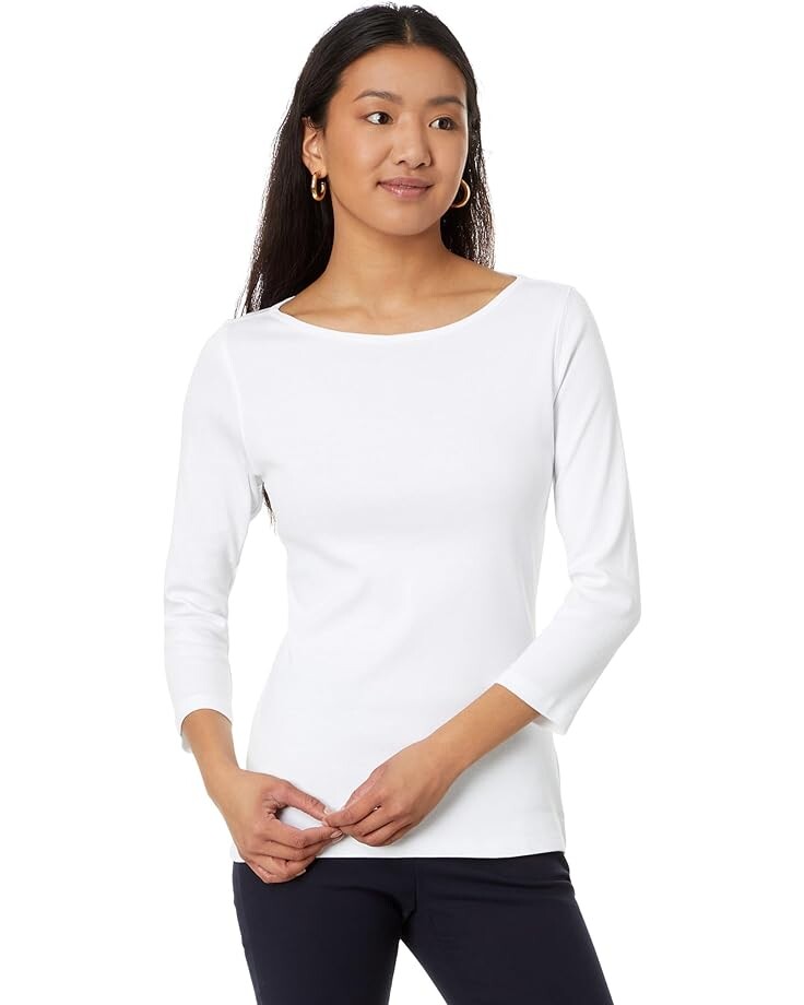 Топ Lilla P 1x1 Rib 3/4 Sleeve Boatneck, белый
Топ Lilla P 1x1 Rib 3/4 Sleeve Boatneck, белый