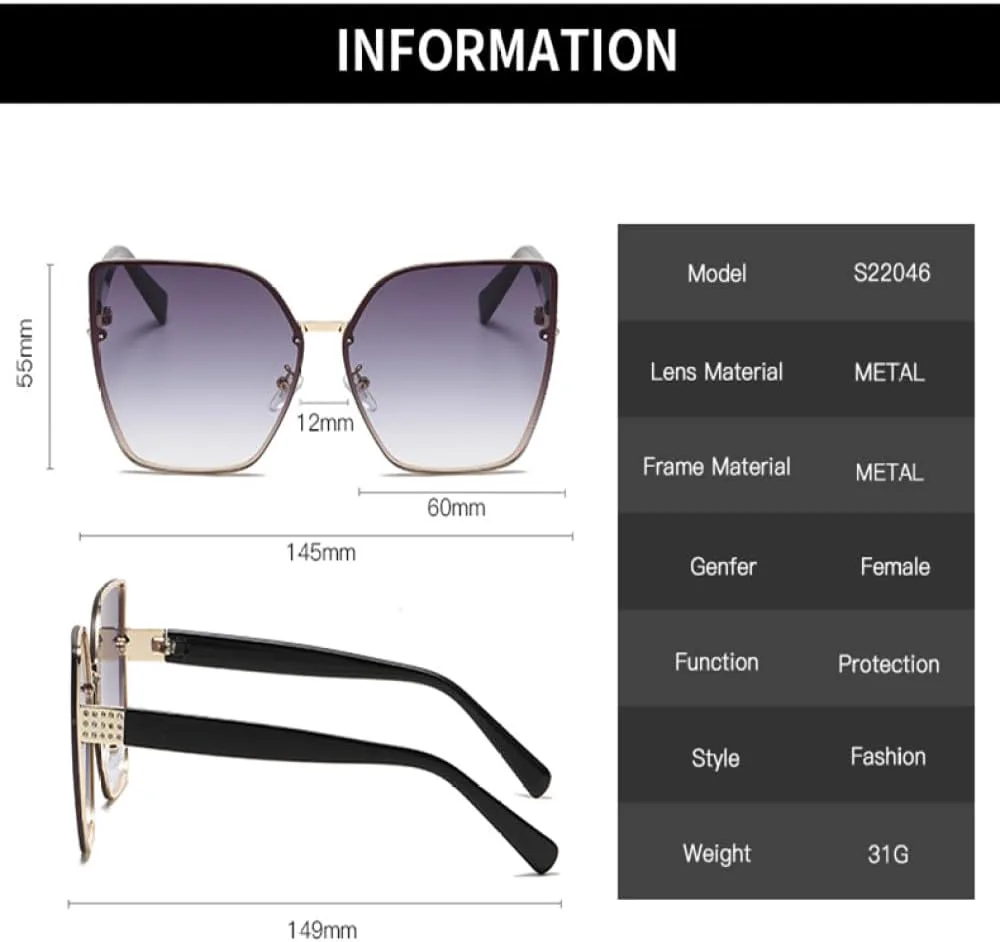 Винтажные солнцезащитные очки LVTFCO без оправы, прямоугольной формы, с градиентным покрытием, защита от УФ-излучения UV400, для путешествий, женские, UV400, Black
Винтажные солнцезащитные очки LVTFCO без оправы, прямоугольной формы, с градиентным покрытием, защита от УФ-излучения UV400, для путешествий, женские, UV400, Black