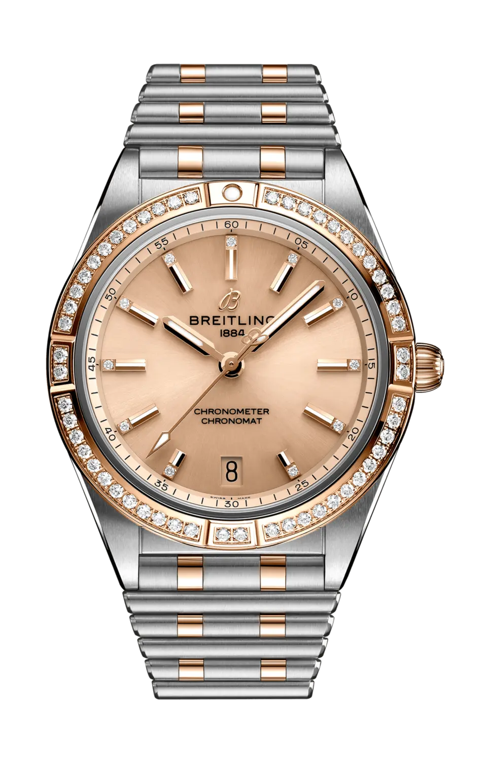 Часы Breitling Chronomat automatic из стали и розового золота 36 мм
Часы Breitling Chronomat automatic из стали и розового золота 36 мм