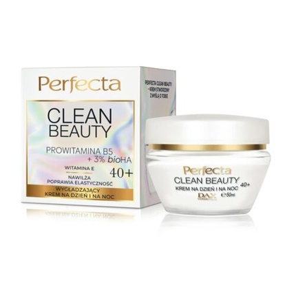 Perfecta Clean Beauty 40+ Разглаживающий дневной и ночной крем 50 мл Dax
Perfecta Clean Beauty 40+ Разглаживающий дневной и ночной крем 50 мл Dax