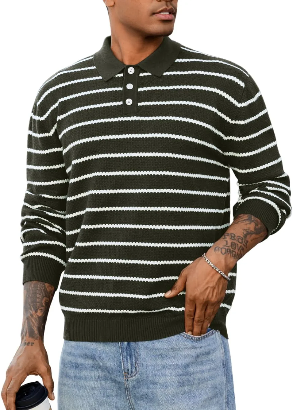 Поло-свитер для мужчин, полосатый, с длинным рукавом, цветной блок ChiaoLezhee
Поло-свитер для мужчин, полосатый, с длинным рукавом, цветной блок ChiaoLezhee