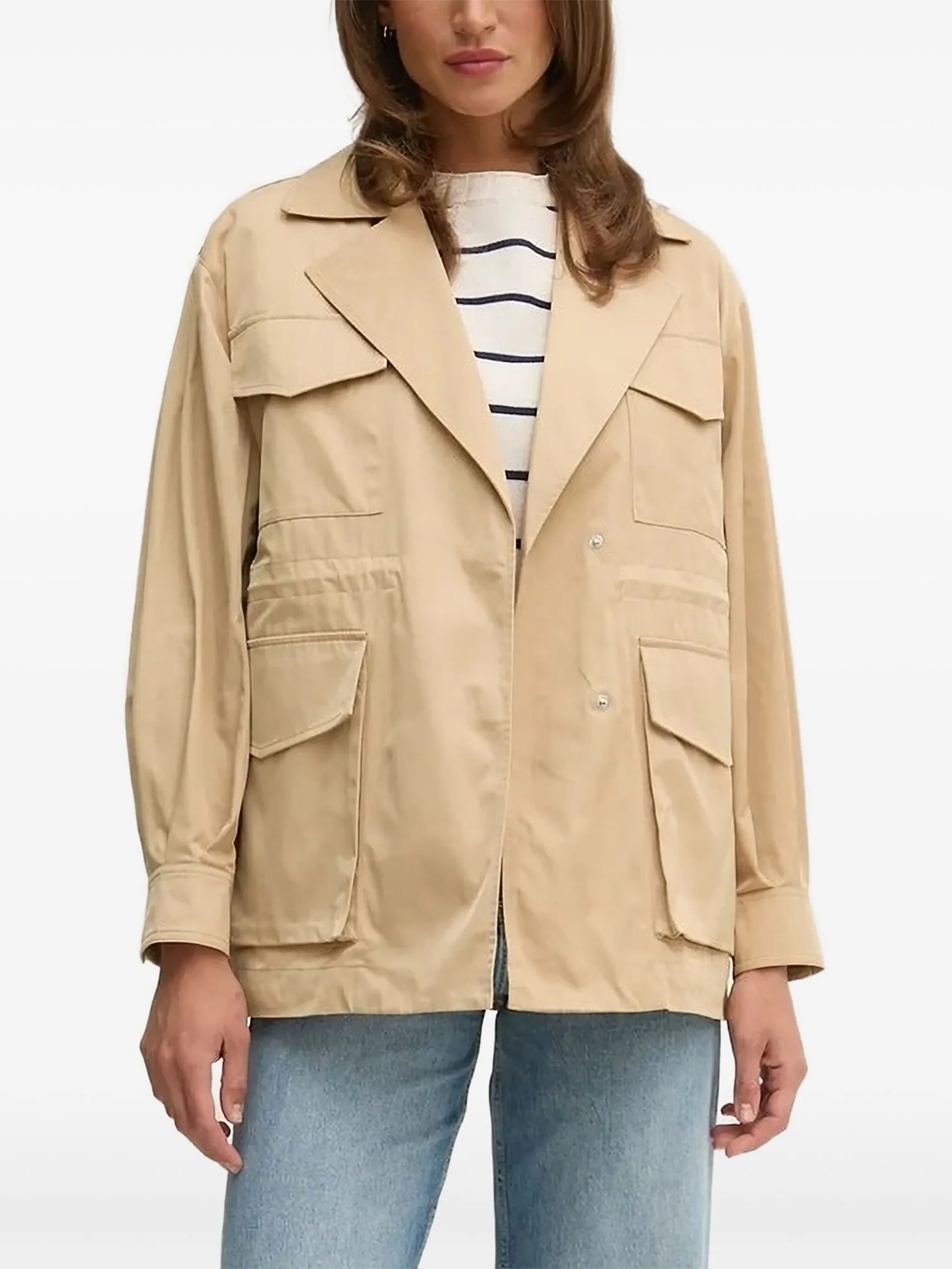 Куртка с кулиской и карманами Sisley, бежевый
Куртка с кулиской и карманами Sisley, бежевый