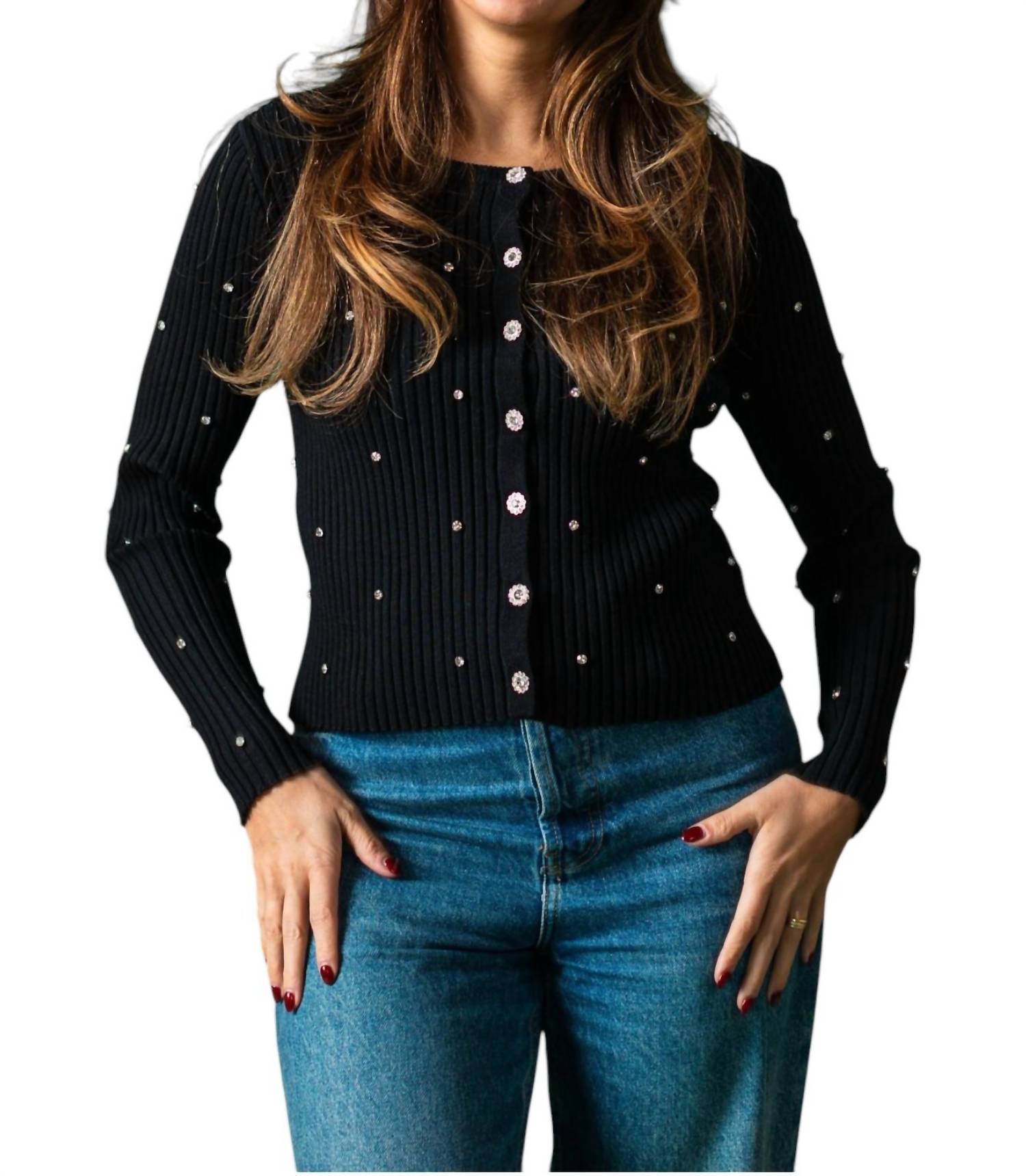 Топ Mauricia в рубчик со стразами, черный LUCY PARIS
Топ Mauricia в рубчик со стразами, черный LUCY PARIS