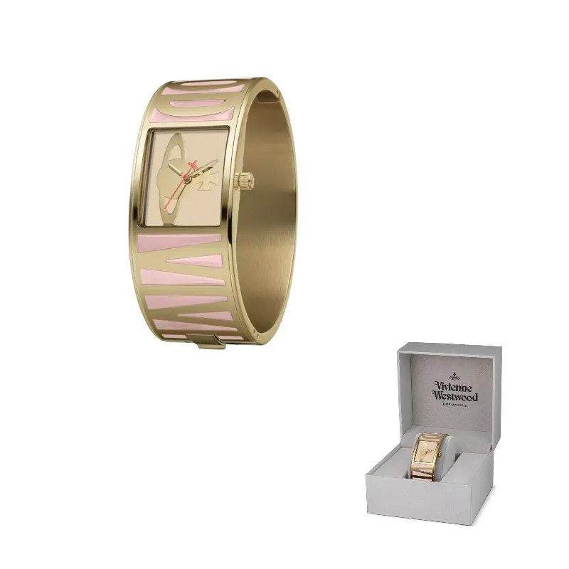 Женские наручные часы с кварцевым механизмом на стальном браслете и золотым циферблатом Vivienne Westwood
Женские наручные часы с кварцевым механизмом на стальном браслете и золотым циферблатом Vivienne Westwood