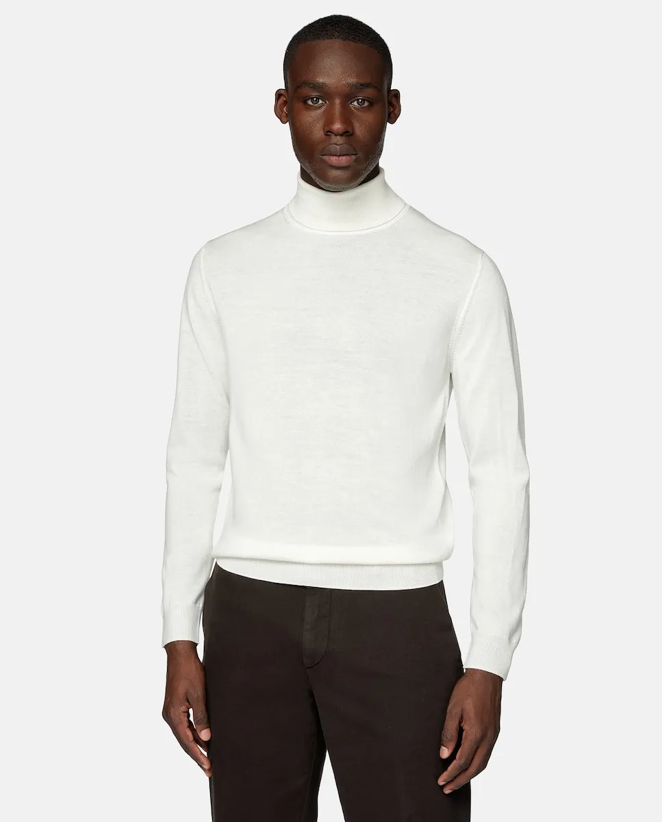 Мужской шерстяной свитер с длинными рукавами Boggi Milano, белый
Мужской шерстяной свитер с длинными рукавами Boggi Milano, белый