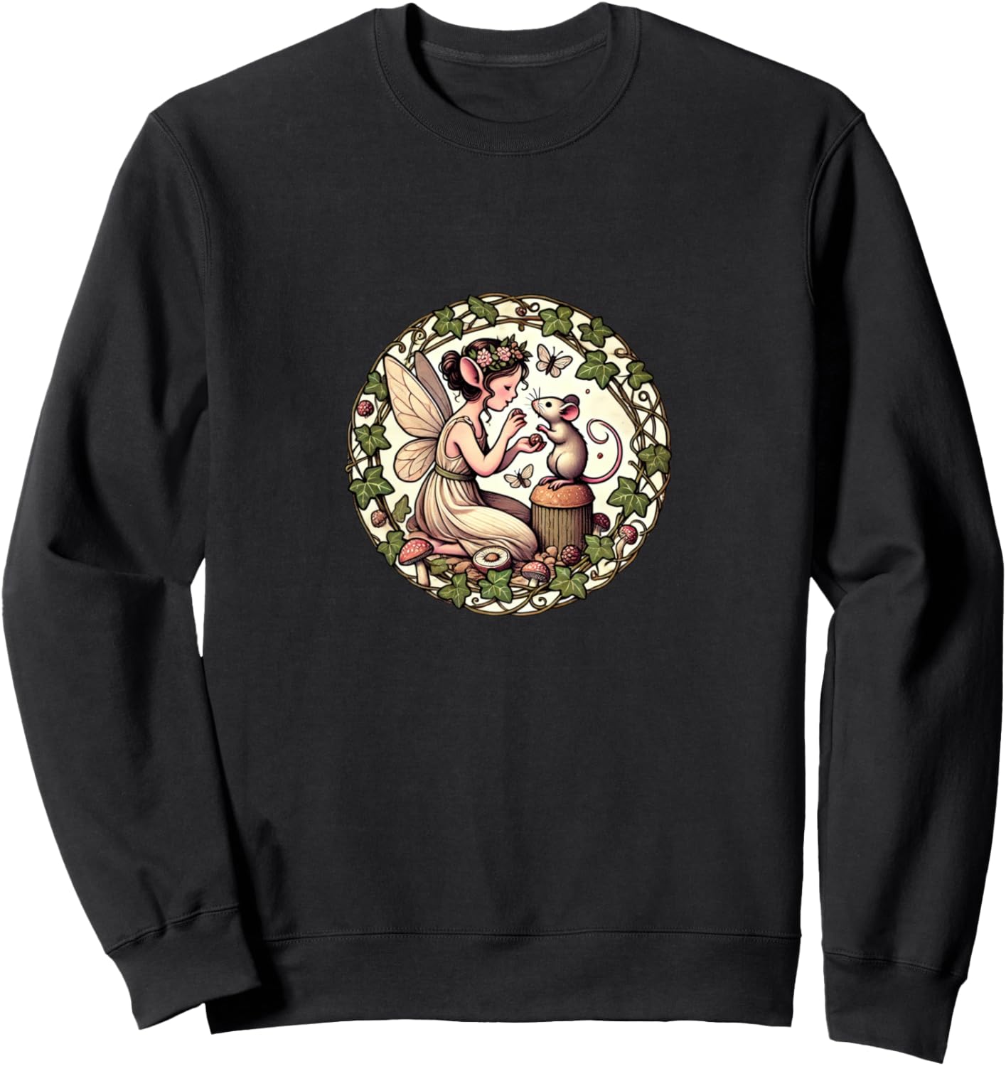 Милая толстовка с изображением сказочной мышки и гриба Vintage Mushrooms Lover Snugg, черный
Милая толстовка с изображением сказочной мышки и гриба Vintage Mushrooms Lover Snugg, черный