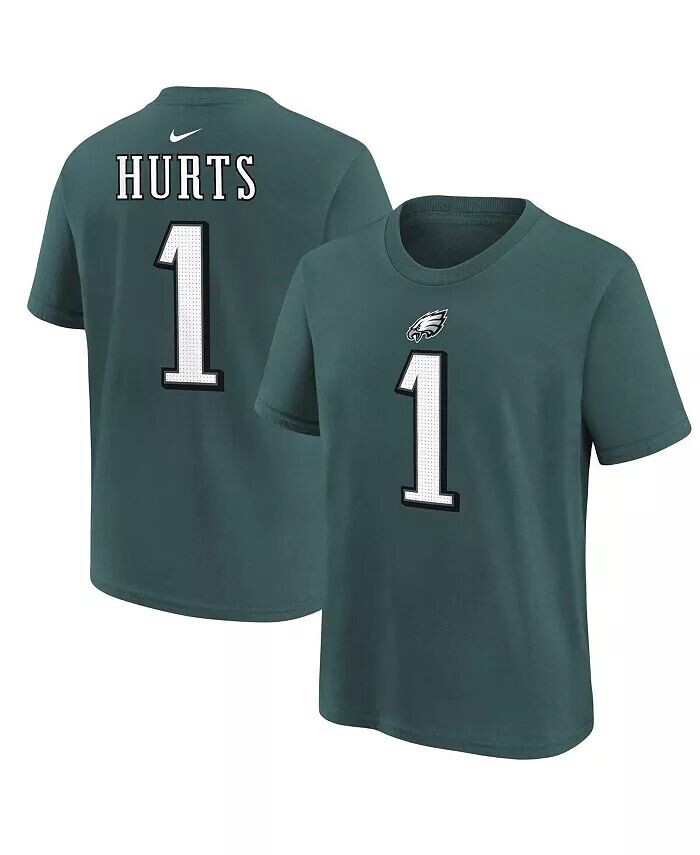 Зеленая футболка Big Boys Jalen Hurts Philadelphia Eagles с именем и номером игрока Nike, зеленый
Зеленая футболка Big Boys Jalen Hurts Philadelphia Eagles с именем и номером игрока Nike, зеленый