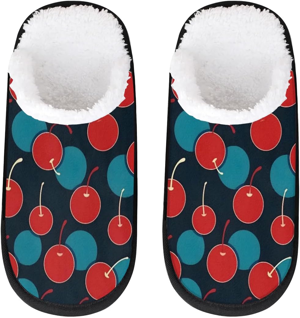 Тапочки Gublec для женщин и мужчин, уютные с нескользящей подошвой, для дома, теплые плюшевые тапочки для дома, спальни и путешествий, Cherries Printed
Тапочки Gublec для женщин и мужчин, уютные с нескользящей подошвой, для дома, теплые плюшевые тапочки для дома, спальни и путешествий, Cherries Printed