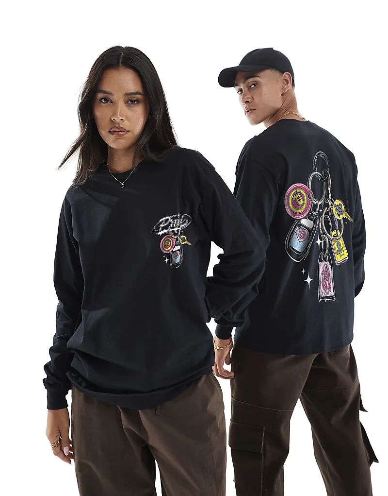 Футболка с длинным рукавом с принтом ключей от машины спереди и сзади, черного цвета PRNT
Футболка с длинным рукавом с принтом ключей от машины спереди и сзади, черного цвета PRNT