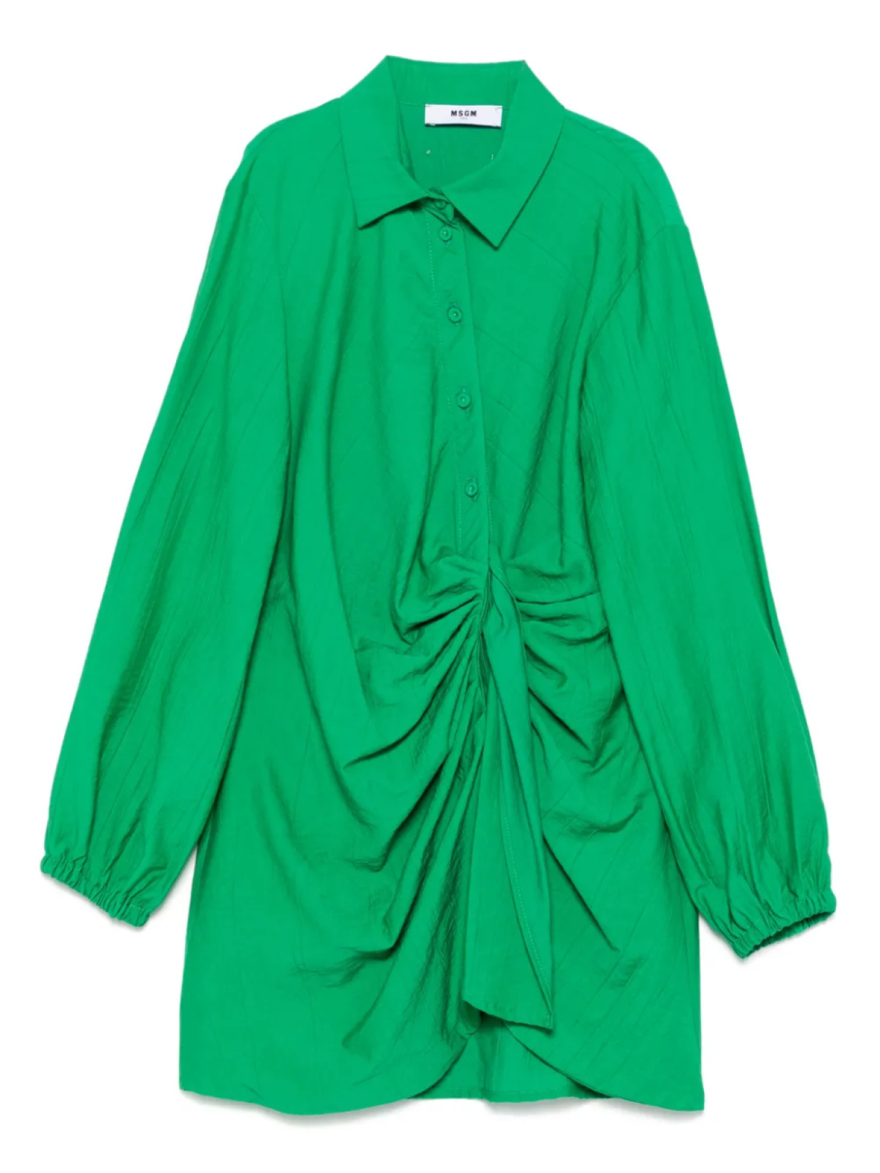 Платье-рубашка с драпировкой MSGM Kids, зеленый
Платье-рубашка с драпировкой MSGM Kids, зеленый