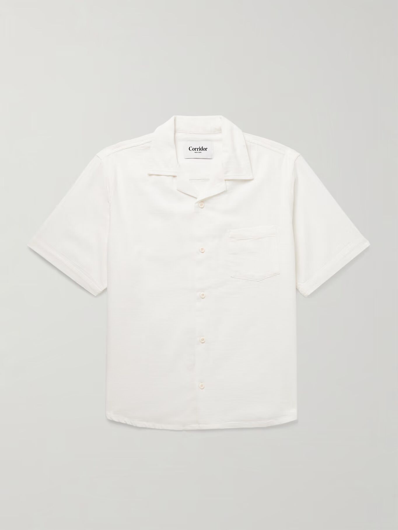 Рубашка из хлопка с воротником-стойкой и плетением CORRIDOR, белый
Рубашка из хлопка с воротником-стойкой и плетением CORRIDOR, белый