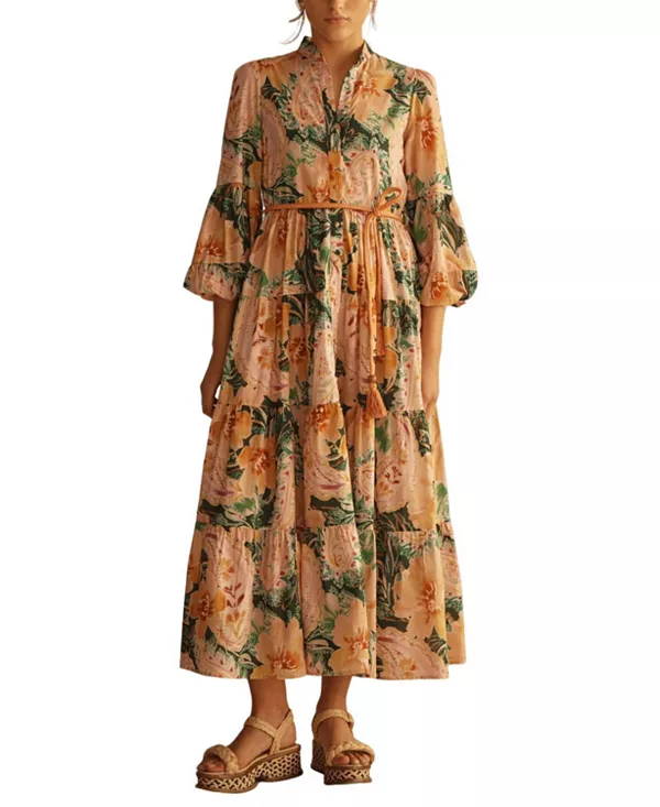 Платье-Макси Ibisco с многоярусной юбкой и пуговицами Aur Oceà, мультиколор
Платье-Макси Ibisco с многоярусной юбкой и пуговицами Aur Oceà, мультиколор