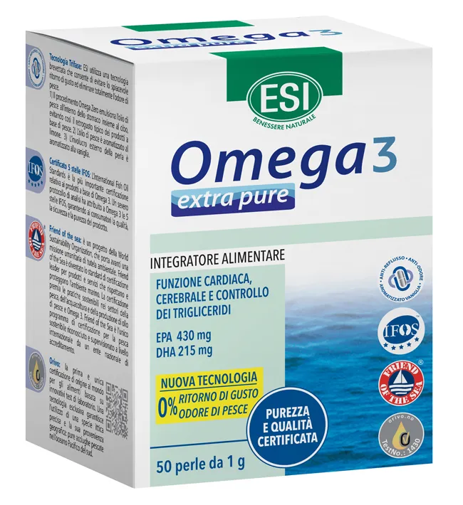 Esi Omega 3 Extra Pure 50 жемчужин
Esi Omega 3 Extra Pure 50 жемчужин