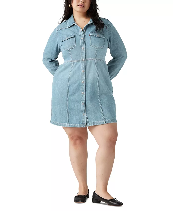 Платье Flynn Western с пуговицами спереди больших размеров Levi's, синий
Платье Flynn Western с пуговицами спереди больших размеров Levi's, синий