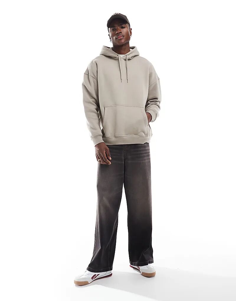 Толстовка большого размера с логотипом бежевого цвета Hollister
Толстовка большого размера с логотипом бежевого цвета Hollister