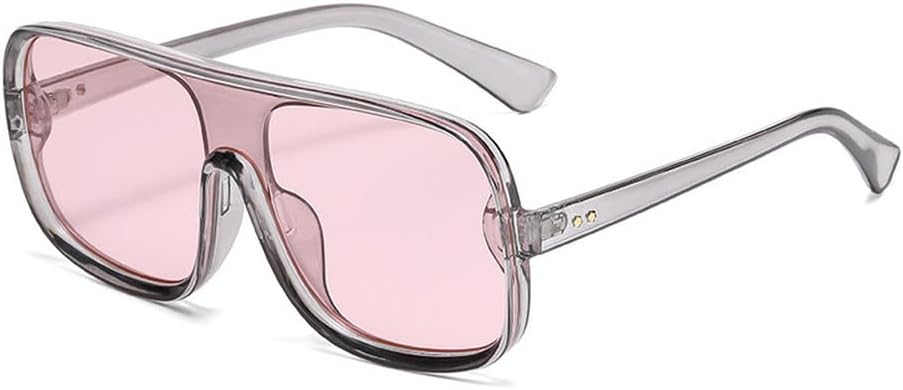 Модные женские солнцезащитные очки большого размера с ретро-заклепками, мужские солнцезащитные очки с градиентным зеркальным покрытием и защитой от УФ-излучения UV400 HVTVTLA, Grey Pink
Модные женские солнцезащитные очки большого размера с ретро-заклепками, мужские солнцезащитные очки с градиентным зеркальным покрытием и защитой от УФ-излучения UV400 HVTVTLA, Grey Pink