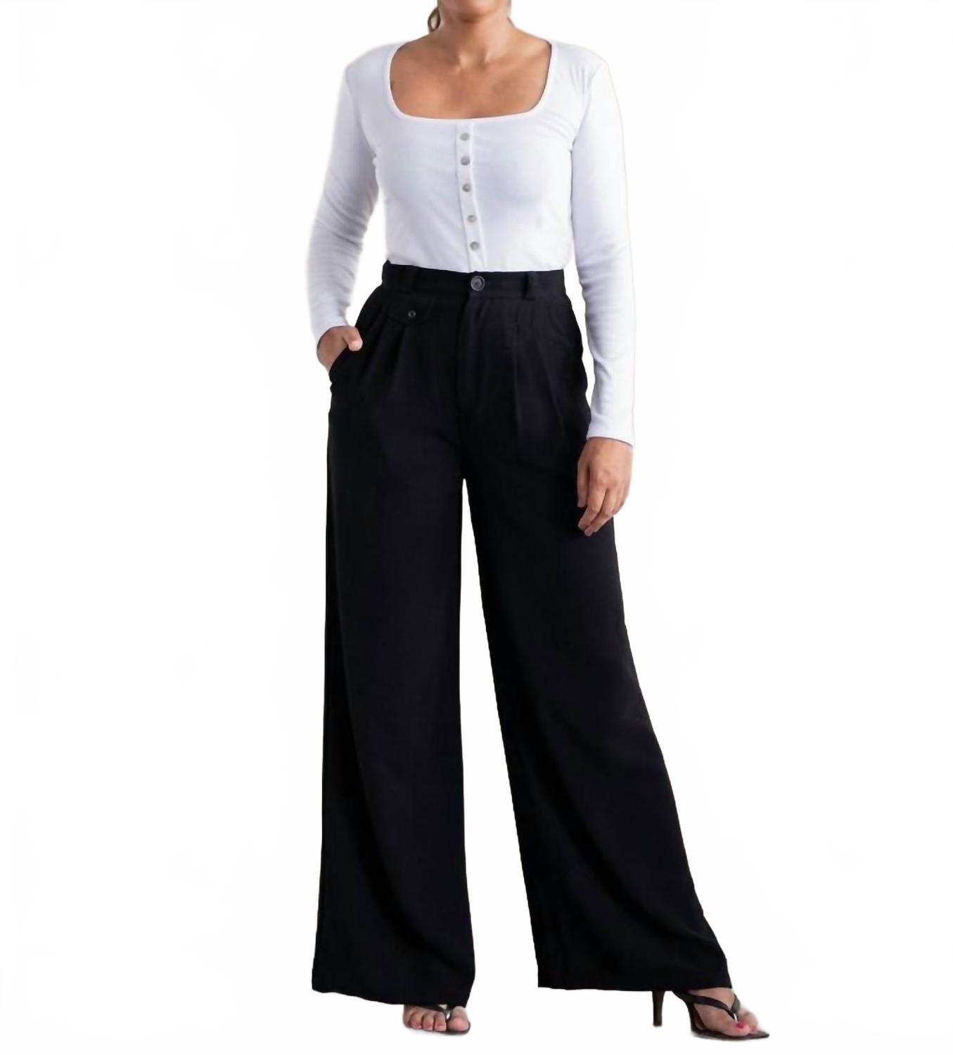 Санта-Моника Широкие брюки в черном KORI
Санта-Моника Широкие брюки в черном KORI