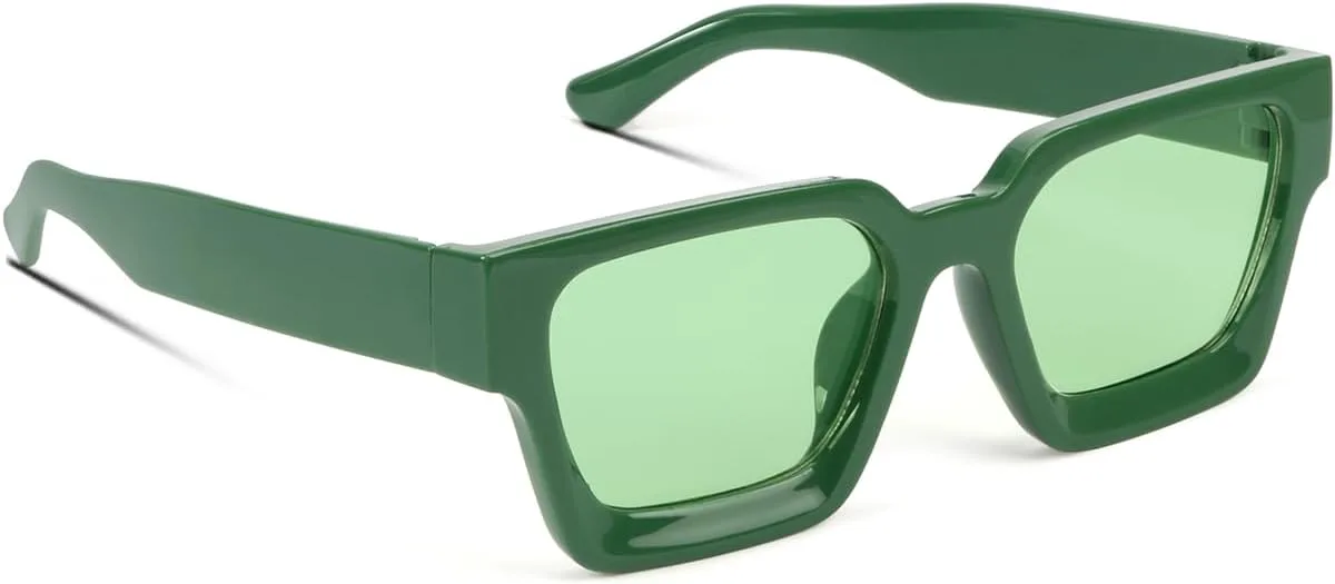 Модные квадратные солнцезащитные очки для мужчин и женщин, толстые прямоугольные солнцезащитные очки с защитой от УФ-излучения, дизайнерский стиль GFUIARA, Green
Модные квадратные солнцезащитные очки для мужчин и женщин, толстые прямоугольные солнцезащитные очки с защитой от УФ-излучения, дизайнерский стиль GFUIARA, Green