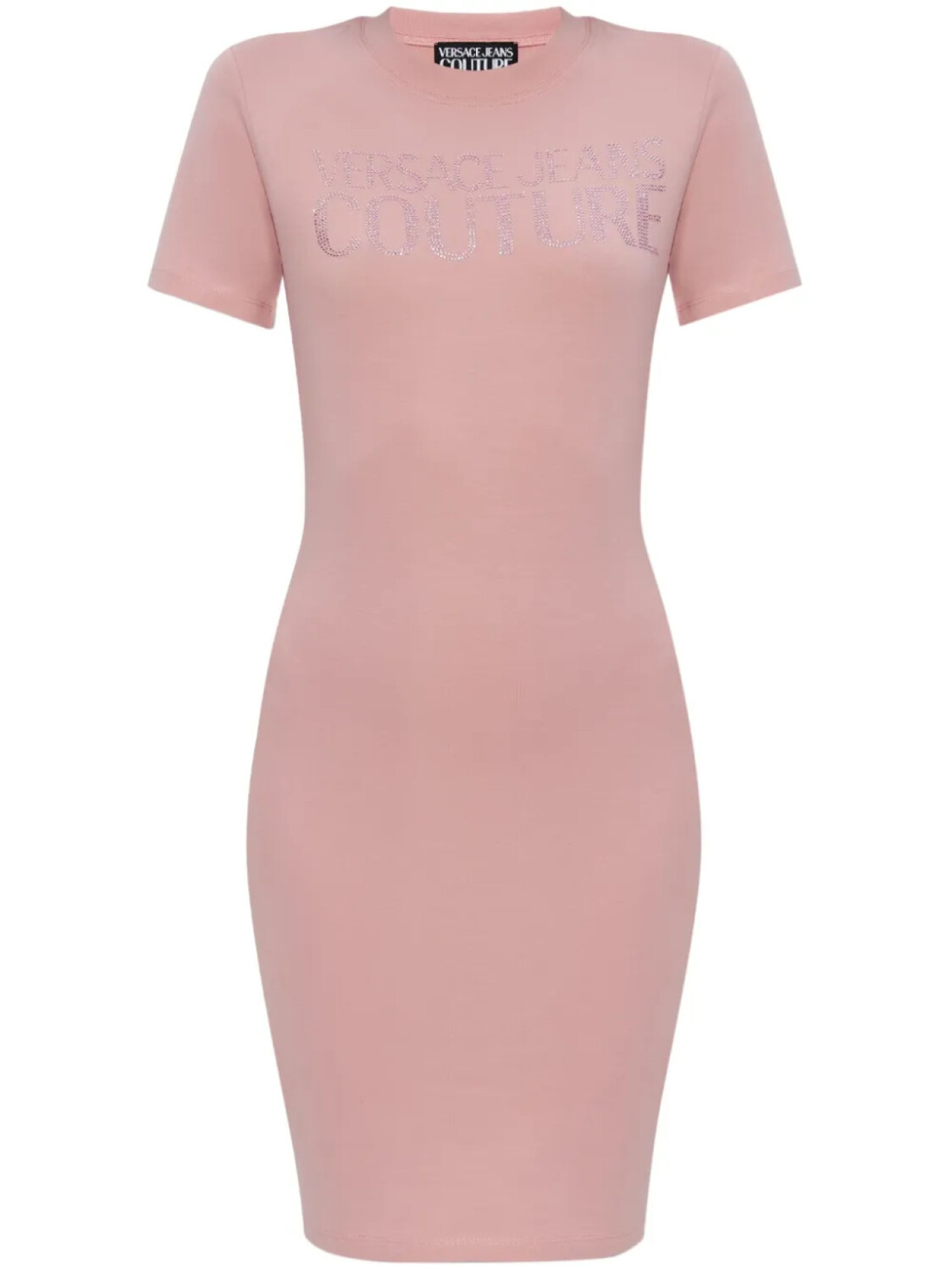 Платье Versace Jeans Couture с мерцающей аппликацией, розовый 
Платье Versace Jeans Couture с мерцающей аппликацией, розовый