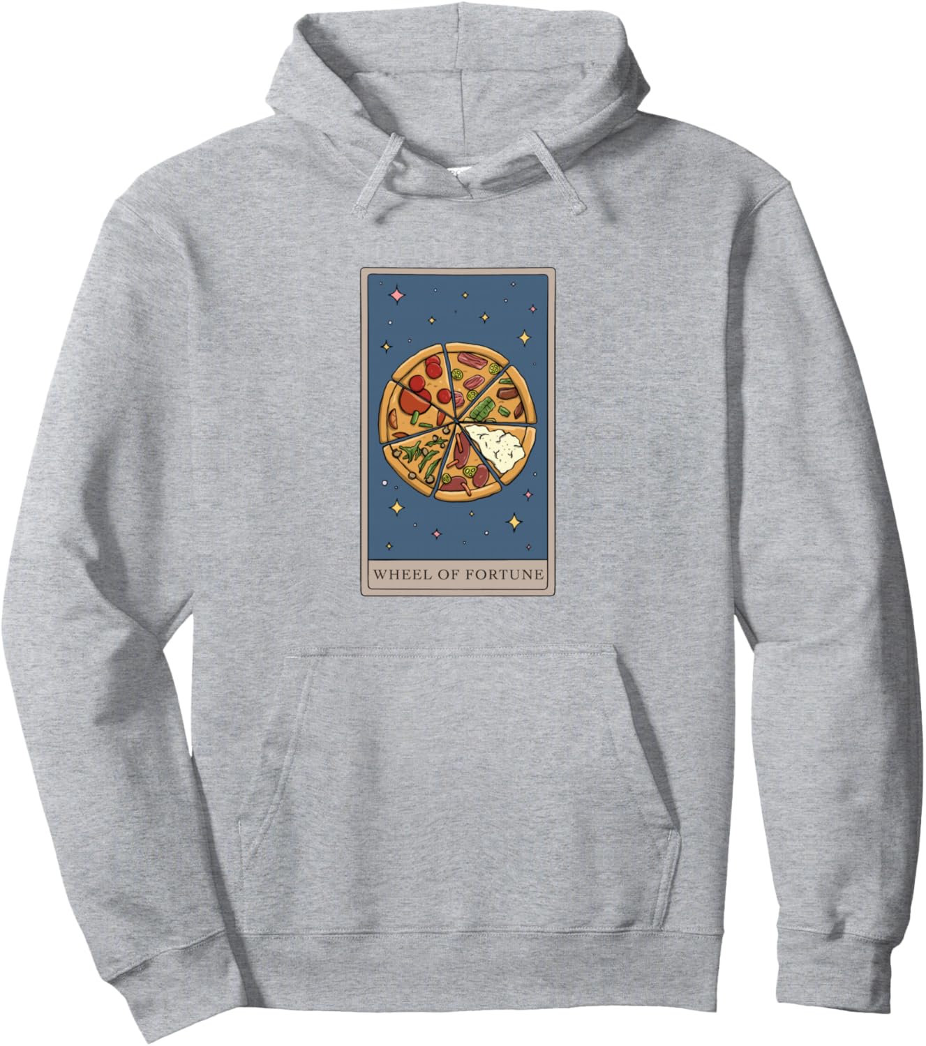 Толстовка с рисунком пиццы и колесом фортуны, гадалка на картах Таро Pizza Slice Tarot Card Design, серый
Толстовка с рисунком пиццы и колесом фортуны, гадалка на картах Таро Pizza Slice Tarot Card Design, серый