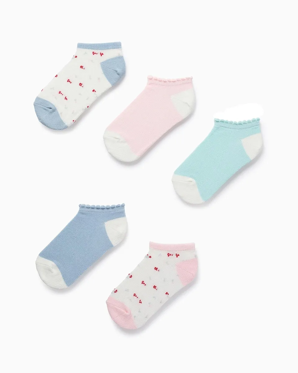 Набор из 5 пар детских носков с контрастными пяткой и мыском Zippy, многоцветный
Набор из 5 пар детских носков с контрастными пяткой и мыском Zippy, многоцветный