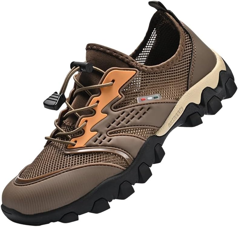 Мужские летние спортивные кроссовки больших размеров и для высокого роста с сеткой - дышащие однотонные кроссовки с нескользящей подошвой, легкий дизайн, готовый к походам по ручью Clolinde, коричневый
Мужские летние спортивные кроссовки больших размеров и для высокого роста с сеткой - дышащие однотонные кроссовки с нескользящей подошвой, легкий дизайн, готовый к походам по ручью Clolinde, коричневый