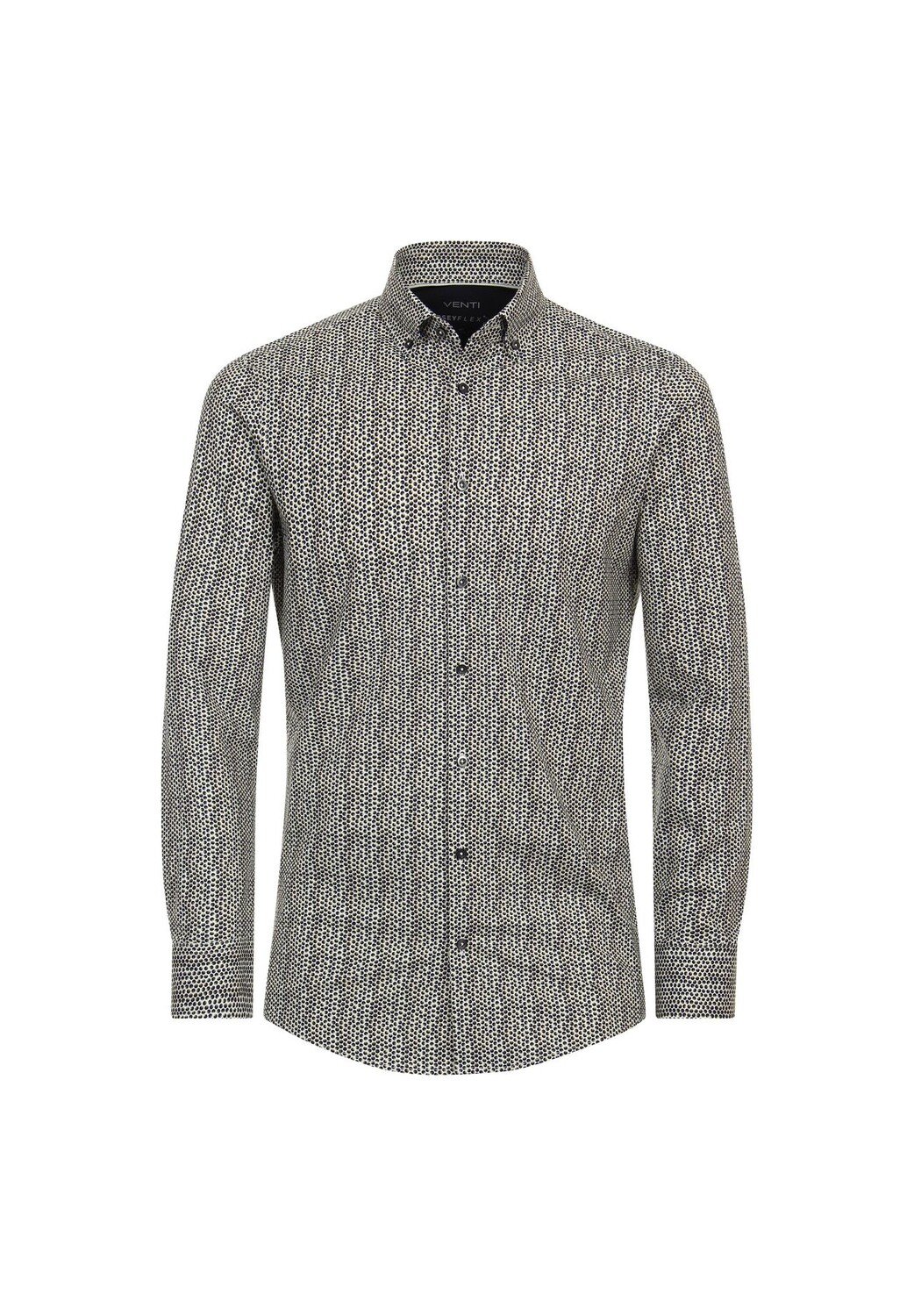 Мужская деловая рубашка с принтом современного кроя Venti, оливковый
Мужская деловая рубашка с принтом современного кроя Venti, оливковый