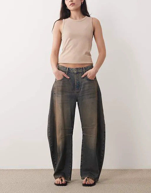 Синие джинсы-бочонки со средней посадкой Free People Good Luck
Синие джинсы-бочонки со средней посадкой Free People Good Luck