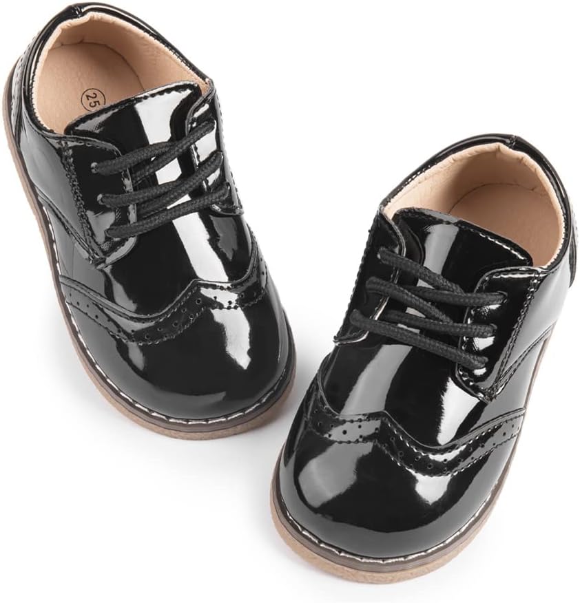 Детские туфли Meckior для мальчиков и девочек, черные, для маленьких детей, оксфорды, свадебные и церковные туфли, из ПУ кожи, на шнуровке, для школьной формы, лоферы, плоская подошва
Детские туфли Meckior для мальчиков и девочек, черные, для маленьких детей, оксфорды, свадебные и церковные туфли, из ПУ кожи, на шнуровке, для школьной формы, лоферы, плоская подошва