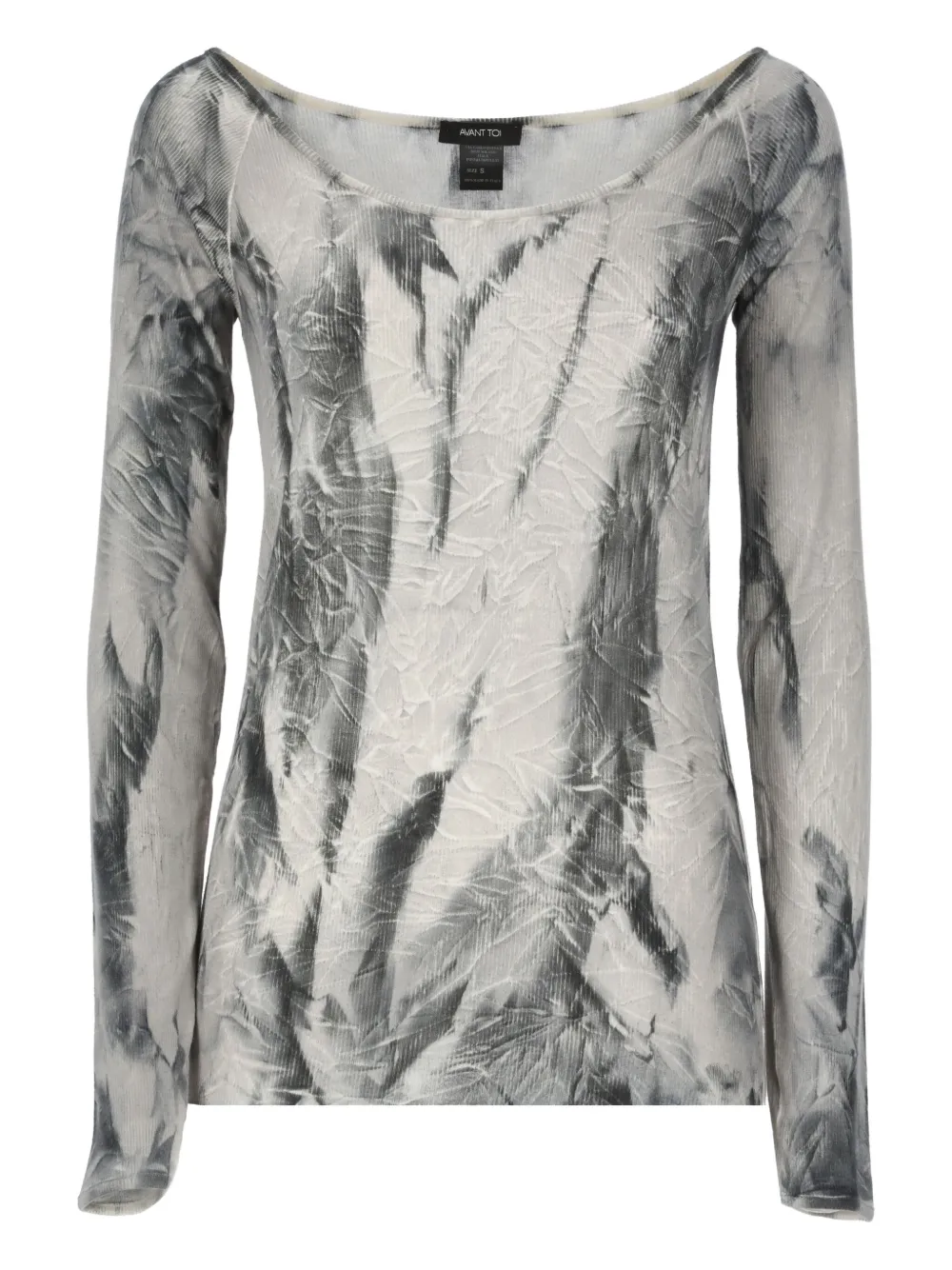 Свитер с вырезом-лодочкой и принтом тай-дай Avant Toi, серый
Свитер с вырезом-лодочкой и принтом тай-дай Avant Toi, серый