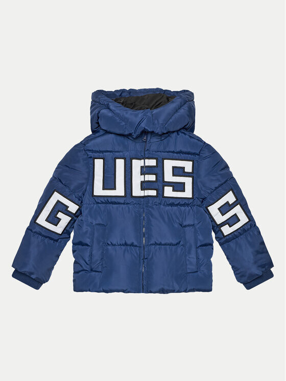 Пуховик стандартного кроя Guess, синий
Пуховик стандартного кроя Guess, синий