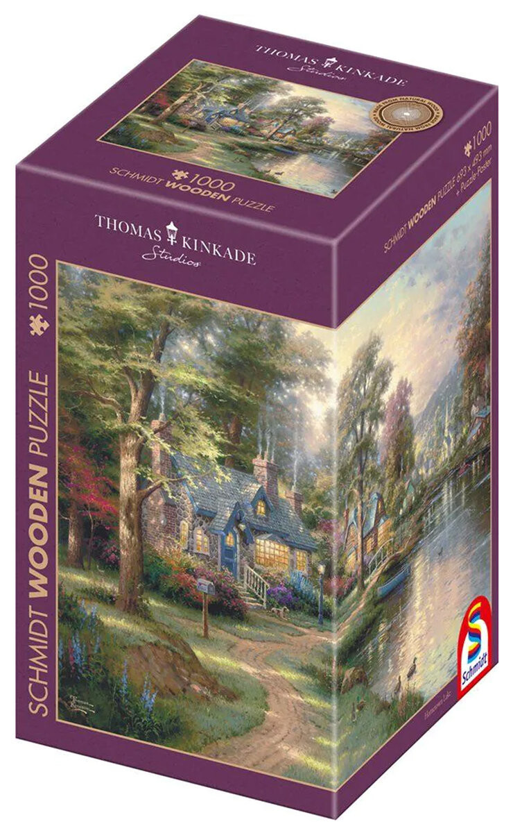 Шмидт, Пазл PQ THOMAS KINKADE Городок у реки (деревянный), 1000 шт. Schmidt 
Шмидт, Пазл PQ THOMAS KINKADE Городок у реки (деревянный), 1000 шт. Schmidt