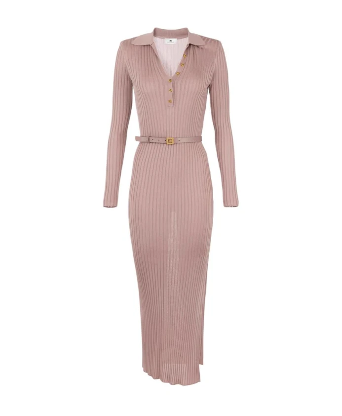 Платье из вискозы с деталями в виде логотипа. Elisabetta Franchi, розовый
Платье из вискозы с деталями в виде логотипа. Elisabetta Franchi, розовый