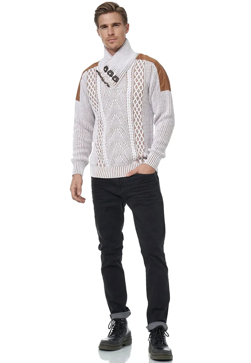 Вязаный свитер Rusty Neal с модным узором вязки, белый
Вязаный свитер Rusty Neal с модным узором вязки, белый