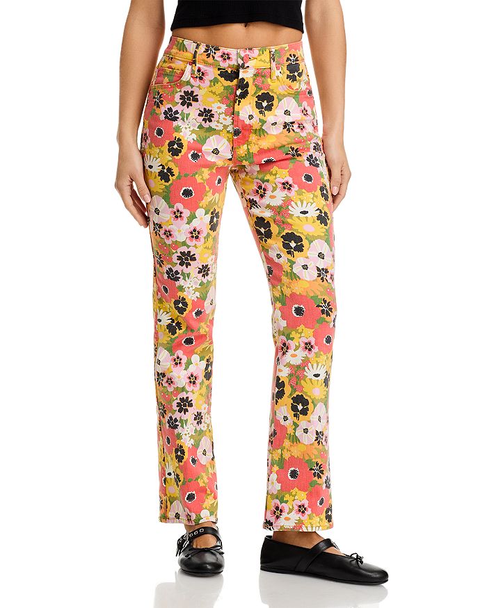 Джинсы Smokin Double Flood High Rise с цветочным принтом Al Fresco MOTHER, мультиколор 
Джинсы Smokin Double Flood High Rise с цветочным принтом Al Fresco MOTHER, мультиколор