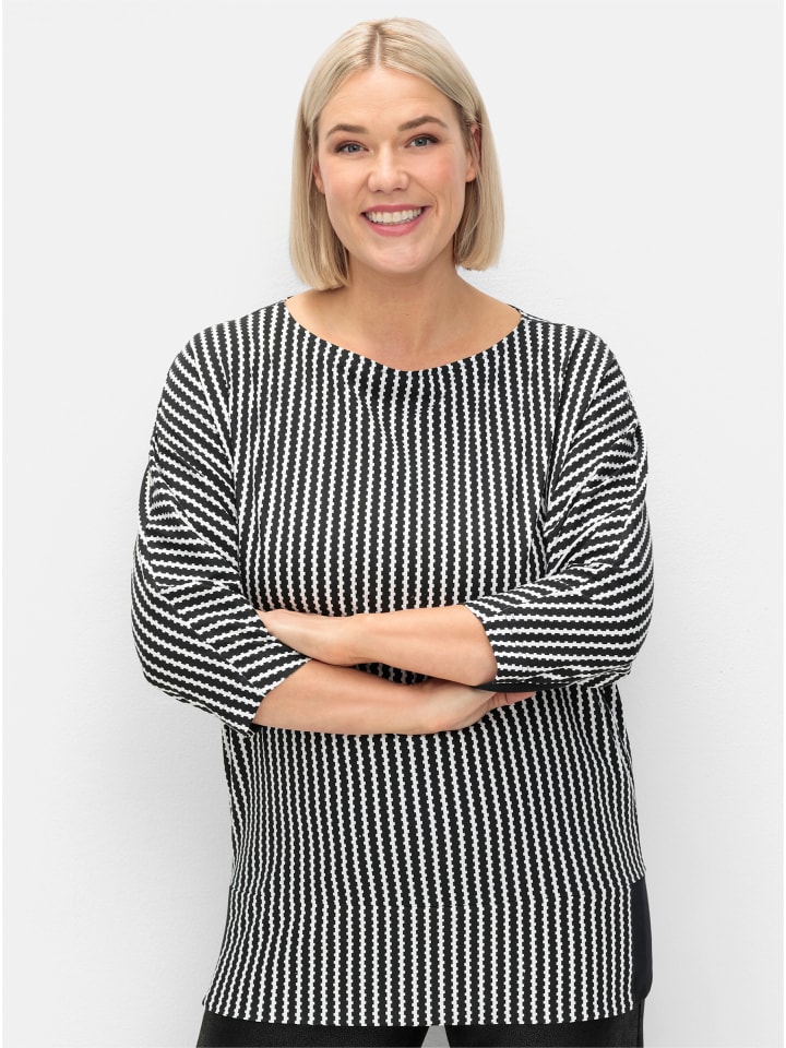 Рубашка с рукавами 3/4 в черно-белом цвете sheego
Рубашка с рукавами 3/4 в черно-белом цвете sheego