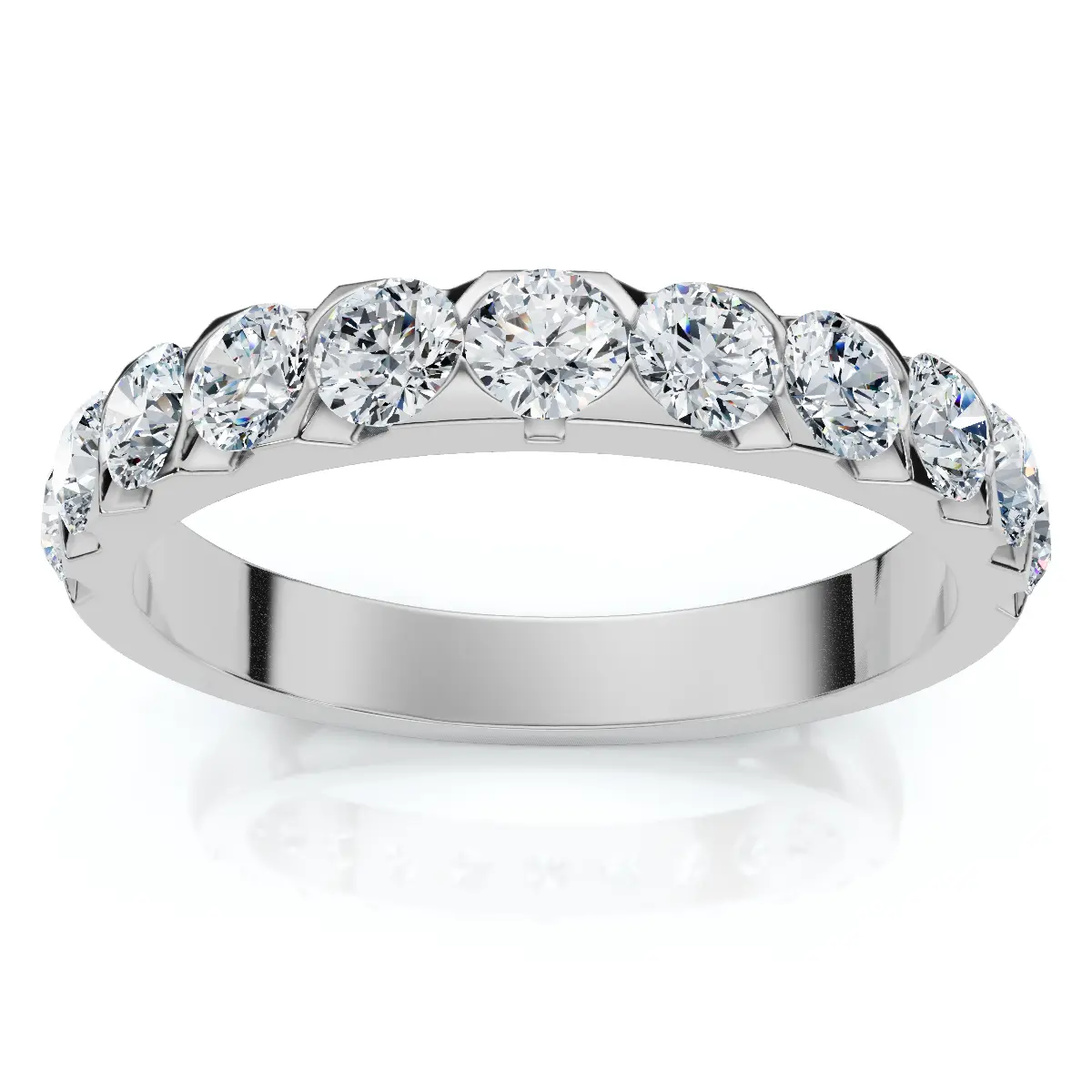 Кольцо на годовщину свадьбы с бриллиантами 0,85 карата, волнообразная оправа, 14-каратное золото или платина Pompeii2, 14K White Gold
Кольцо на годовщину свадьбы с бриллиантами 0,85 карата, волнообразная оправа, 14-каратное золото или платина Pompeii2, 14K White Gold