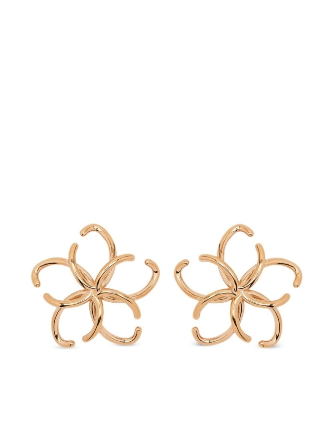 Крупные серьги O в форме цветов Oscar de la Renta, золотой 
Крупные серьги O в форме цветов Oscar de la Renta, золотой