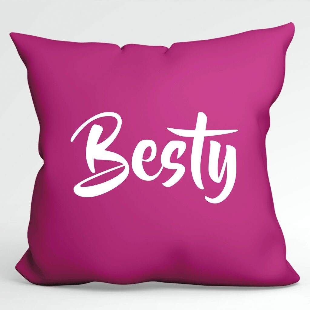 Подушка Huuraa Besty Bestie Декоративная подушка с наполнителем, размер 40x40 см, цвет фуксии, с мотивом для лучшего друга. Идея подарка для друзей и семьи Hellweg Druckerei
Подушка Huuraa Besty Bestie Декоративная подушка с наполнителем, размер 40x40 см, цвет фуксии, с мотивом для лучшего друга. Идея подарка для друзей и семьи Hellweg Druckerei