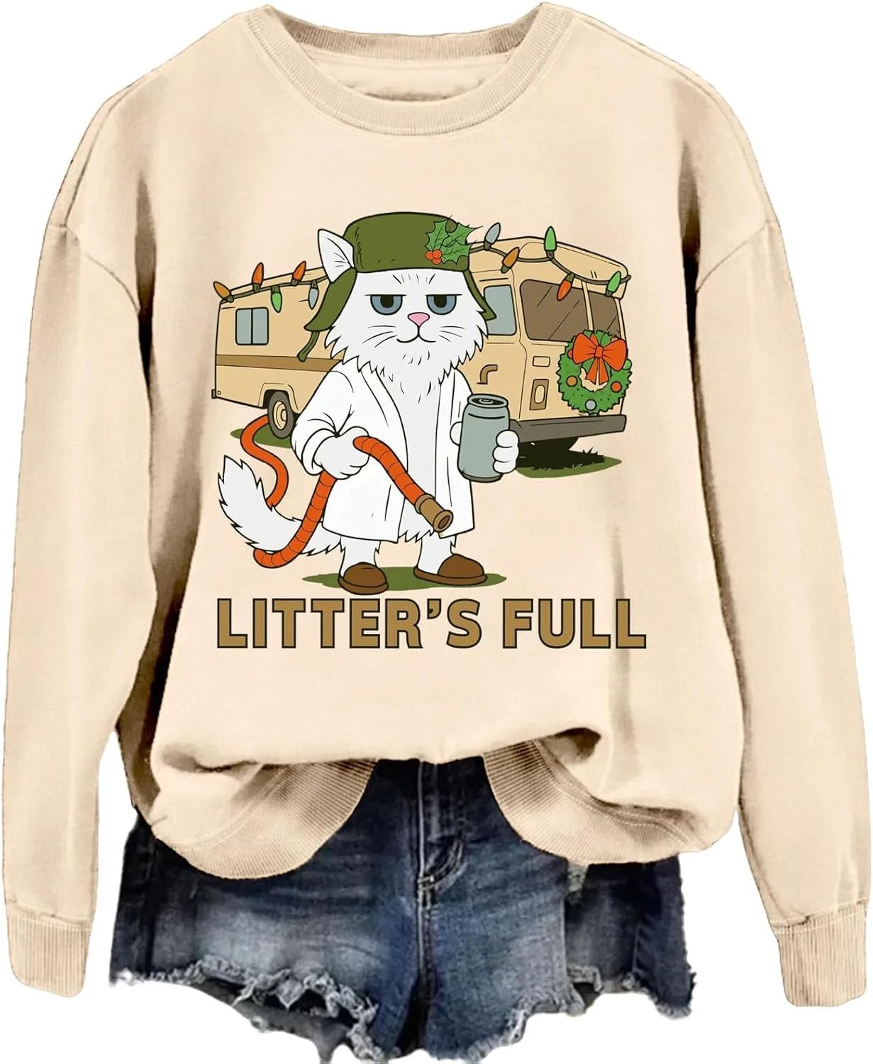 Свитшот с кошками на рождественскую тематику
Свитшот с кошками на рождественскую тематику