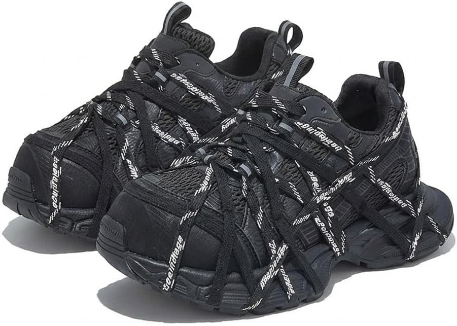 Женские массивные модные кроссовки с уникальными плетеными шнурками, черные спортивные прогулочные кроссовки для мужчин и женщин Flowergirr
Женские массивные модные кроссовки с уникальными плетеными шнурками, черные спортивные прогулочные кроссовки для мужчин и женщин Flowergirr