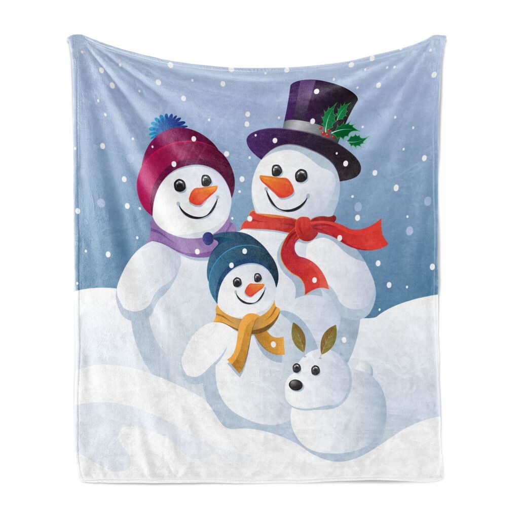 ABAKUHAUS Snowman Мягкое фланелевое флисовое одеяло, узор «Снежная семья», уютный плюш для использования в помещении и на улице, 125 x 175 см, разноцветный
ABAKUHAUS Snowman Мягкое фланелевое флисовое одеяло, узор «Снежная семья», уютный плюш для использования в помещении и на улице, 125 x 175 см, разноцветный
