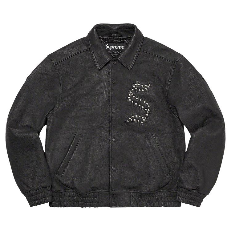 Куртка Supreme Pebbled Leather Varsity Jacket, Black
Куртка Supreme Pebbled Leather Varsity Jacket, Black