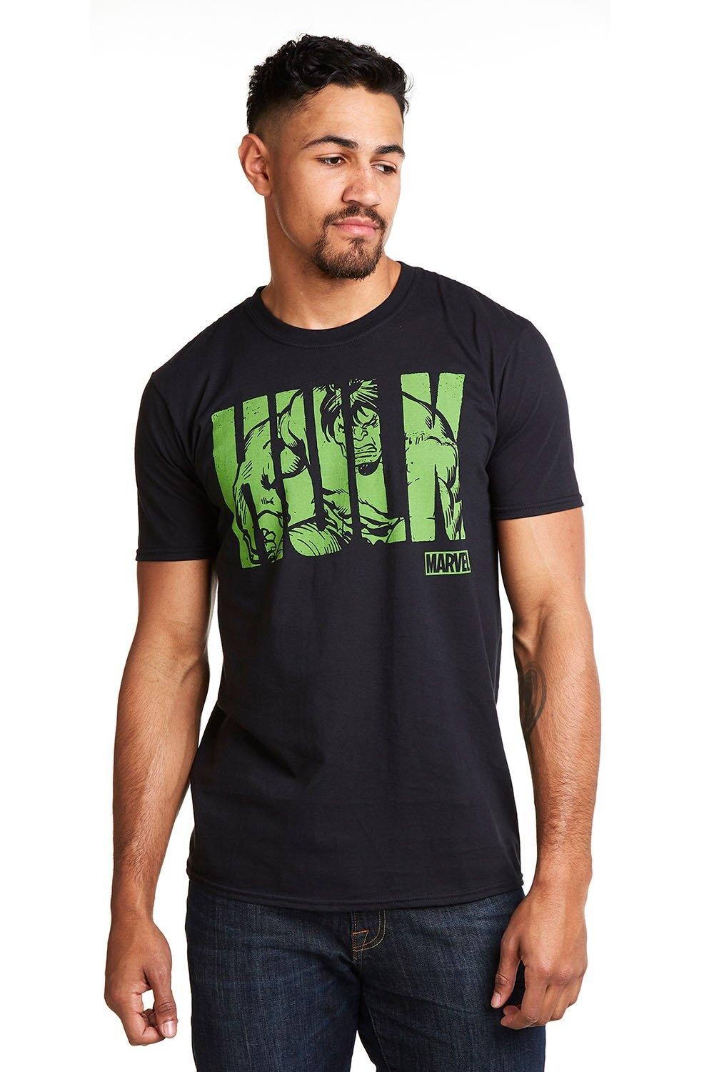 Хлопковая футболка с надписью «Халк» Marvel, черный
Хлопковая футболка с надписью «Халк» Marvel, черный