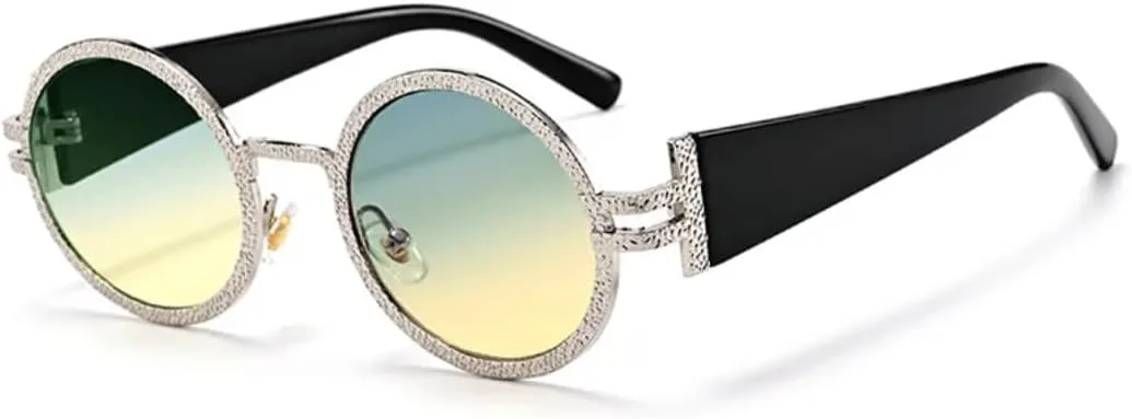 Круглые солнцезащитные очки в металлической оправе для мужчин и женщин, модные, в стиле панк, стильные, с защитой от УФ-излучения UV400 TVTBBVV, Silver-greenyellow
Круглые солнцезащитные очки в металлической оправе для мужчин и женщин, модные, в стиле панк, стильные, с защитой от УФ-излучения UV400 TVTBBVV, Silver-greenyellow